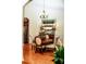 Elegant dining room featuring hardwood floors, chandelier, and stylish furnishings at 2906 Country Breeze Dr, Plant City, FL 33567