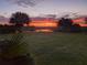 Amazing view of the backyard with lush green grass overlooking a beautiful tranquil pond at sunset at 37511 Washington Loop Road, Punta Gorda, FL 33982