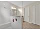 Bathroom with a glass-enclosed shower, white tile, recessed lighting, and a vanity with a large mirror at 12784 Burns Dr, Odessa, FL 33556