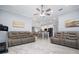 Open-concept living room flowing into the kitchen, great for entertaining at 3244 55Th Ave N, St Petersburg, FL 33714