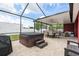 Enjoy a luxurious screened patio with a hot tub, ample seating, and ceiling fans for comfort at 3244 55Th Ave N, St Petersburg, FL 33714