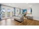 Comfortable living room featuring stylish decor and view of the lake at 265 Seahorse Se Dr # B, St Petersburg, FL 33705