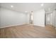 Basement with wood-look floors, recessed lighting, and an open concept design at 2126 Hanby St, Port Charlotte, FL 33952