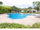 A refreshing community pool featuring a sundeck with lounge chairs and manicured landscaping at 10124 Westpark Preserve Blvd, Tampa, FL 33625