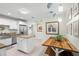 Open-concept dining and kitchen area, great for entertaining at 135 Florida Blvd, Crystal Beach, FL 34681