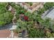 Aerial view of a home with mature trees and surrounding neighborhood at 5641 Ashley Oaks Dr # 39, Tampa, FL 33617