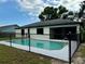Fenced backyard featuring a private pool, seamlessly integrated with the home's outdoor living space at 19543 Midway Blvd, Port Charlotte, FL 33948