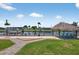 Waterfront dock with a tiki hut and boat lift to enhance your waterfront lifestyle at 24277 Treasure Island Blvd, Punta Gorda, FL 33955