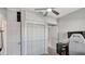 Bright bedroom offering modern furnishings, storage closet and views at 6020 Illinois Ave, New Port Richey, FL 34653