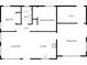 Home plan showing the layout of the living room, kitchen, bedrooms, and utility room at 103 4Th Nw Ave, Lutz, FL 33548