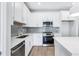 Well-equipped kitchen with stainless steel appliances and modern finishes at 7292 Deer Valley Circle, Tampa, FL 33635