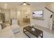 Bright, open-concept living space with modern finishes, seamlessly connecting to the kitchen and dining area at 2913 Suncoast Plains Dr, Odessa, FL 33556