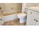 Bathroom featuring a shower-tub combination and vanity with storage at 6600 121St Ave # 5, Largo, FL 33773