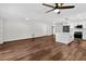 Spacious living room with hardwood floors, recessed lighting, and an open concept floor plan at 1849 New Hampshire Ne Ave, St Petersburg, FL 33703