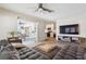 Large open concept living room leads to the kitchen and dining area at 2521 Carlisle Pl, Sarasota, FL 34231