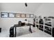 Bright office space with modern desk, shelving and decor providing a functional and stylish workspace at 9246 Dayflower Dr, Tampa, FL 33647