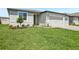 Charming home with a well-maintained front yard, lush grass, and a two-car garage at 1775 Draughton Dr, Zephyrhills, FL 33541