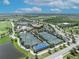 Overhead view of the community center with pools and tennis courts at 5531 Arnie Loop, Bradenton, FL 34211