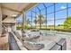 A screened pool and patio offer a relaxing outdoor space overlooking the lush golf course at 5531 Arnie Loop, Bradenton, FL 34211