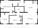 Detailed floor plan showcasing the layout of the home, including bedrooms, bathrooms, kitchen, and living room at 3850 11Th S Ave, St Petersburg, FL 33711