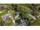 Aerial view of home showcases a private lot with mature trees and lush landscaping at 5141 Mallet Dr, Port Richey, FL 34668