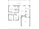 Simplified floor plan showing bedrooms, bathrooms, living areas, kitchen, and garage at 7814 34Th E Ct, Sarasota, FL 34243