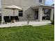 Relaxing covered patio with an umbrella and outdoor seating at 5150 San Palermo Dr, Bradenton, FL 34208