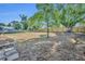 Large backyard with a wood fence, providing privacy and plenty of space for activities and landscaping at 2601 Bridle Dr, Plant City, FL 33566