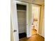 Hallway view with linen closet; bathroom is visible through the doorway at 2731 Union S St, St Petersburg, FL 33712