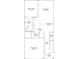 Detailed floor plan showcasing the layout of the home, including the kitchen, living room, and owner's suite at 9937 Aqua Miles Path, Wesley Chapel, FL 33545