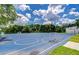 Community sports court with basketball hoop and soccer goals provides recreational opportunities for residents at 17032 Winners Cir, Odessa, FL 33556