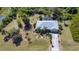 Charming home aerial showcases inviting pool area, and verdant surroundings, perfect for serene outdoor living at 5769 E Price Blvd, North Port, FL 34288