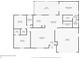 Floor plan of the home featuring 3 bedrooms, 2 bathrooms, a kitchen, and living spaces at 3460 Tomahawk Ave, Spring Hill, FL 34606