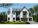 Beautiful two-story home with a brick exterior, gray roof, arched entry, and a two-car garage at 4013 W Inman Ave, Tampa, FL 33609
