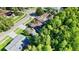 Aerial view of a well-maintained home with lush landscaping and a private yard at 4404 Grainary Ave, Tampa, FL 33624