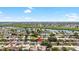 Aerial view of a neighborhood featuring a home and its surroundings near a beautiful lake and lush greenery at 3410 Allandale Dr, Holiday, FL 34691