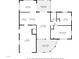Detailed floor plan highlighting the layout and dimensions of the home at 3410 Allandale Dr, Holiday, FL 34691