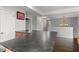 Kitchen island with dark countertop and ample space for meal preparation at 10720 Breaking Rocks Dr, Tampa, FL 33647