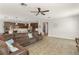 Open floor plan showing the kitchen and living areas of the home at 10720 Breaking Rocks Dr, Tampa, FL 33647