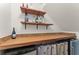 Unique wet bar area, featuring wood shelving and counter at 10720 Breaking Rocks Dr, Tampa, FL 33647