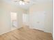 Spacious main bedroom featuring a ceiling fan, closet and an en-suite bath at 11818 Tetrafin Dr, Riverview, FL 33579