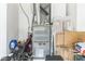 Basement view featuring a Lennox furnace and surrounding storage items at 20074 Heritage Point Dr, Tampa, FL 33647