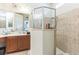 Bathroom featuring a large shower, vanity, and neutral color scheme at 20074 Heritage Point Dr, Tampa, FL 33647
