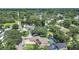 Aerial view showcasing the property's landscaping, screened pool, and neighborhood at 2531 Lake Ellen Dr, Tampa, FL 33618