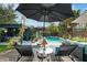 Backyard featuring a refreshing swimming pool, hot tub and lounge chairs at 132 17Th N Ave, St Petersburg, FL 33704