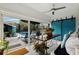 Bright sun room with sliding glass doors overlooking the pool and backyard area at 132 17Th N Ave, St Petersburg, FL 33704