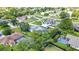 Aerial shot of a residential area featuring well-kept homes, yards, and lush greenery at 13295 Don Loop, Spring Hill, FL 34609