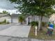 Charming single-story home featuring a gray exterior, well-maintained lawn, mature landscaping, and a two car garage at 9516 Woodborough Ct, Tampa, FL 33615