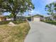 A ranch-style home with a well-manicured lawn and driveway offers easy access to the garage at 5511 Drinkard Dr, New Port Richey, FL 34653