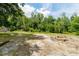 View of debris-filled backyard at 26627 Brahma Dr, Wesley Chapel, FL 33544